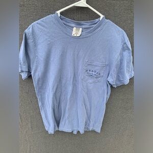 Destin Florida Pocket Tee Shirt - Light Blue Comfort Colors Size Medium
